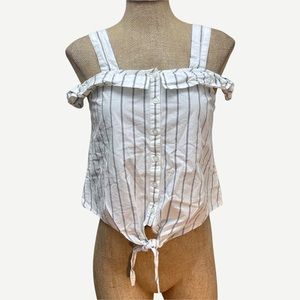 Mango ruffle button front tie tank‎ 4